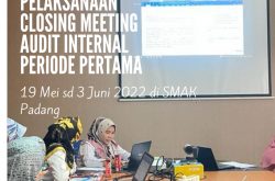 SMK SMAK Padang Adakan Closing Meeting Audit Internal Tahap Pertama