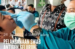 SMK SMAK Padang Laksanakan  Test Swab Bagi Seluruh Pegawai dan Siswa