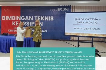 SMK SMAK Padang Raih Predikat Terbaik peserta Wanita di Bimbingan Teknis Arsiparis